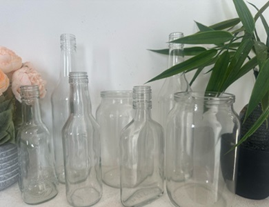 EMPTY BEVERAGE GLASS BOTTLE